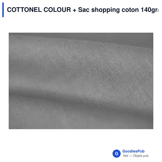 COTTONEL COLOUR + Sac shopping coton 140gr/m² - Image 8