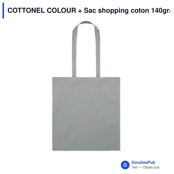 COTTONEL COLOUR + Sac shopping coton 140gr/m² - Image 9