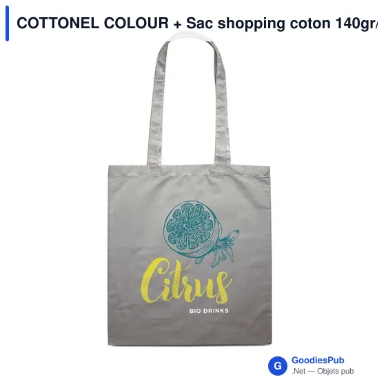 COTTONEL COLOUR + Sac shopping coton 140gr/m² - Image 10