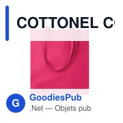 COTTONEL COLOUR++ Sac shopping coton 180gr/m² - Miniature 7