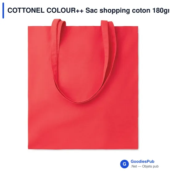 COTTONEL COLOUR++ Sac shopping coton 180gr/m² - Image 8