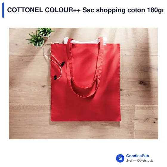 COTTONEL COLOUR++ Sac shopping coton 180gr/m² - Image 9