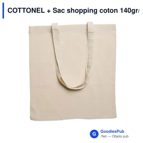 COTTONEL + Sac shopping coton 140gr/m²