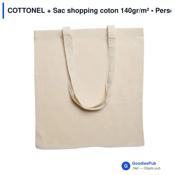 COTTONEL + Sac shopping coton 140gr/m² - Image 2
