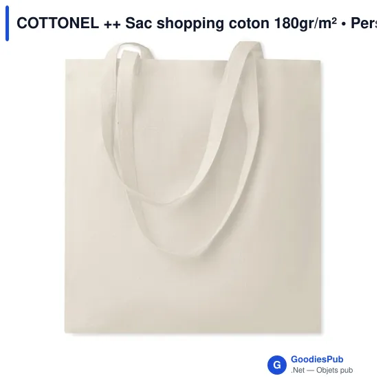 COTTONEL ++ Sac shopping coton 180gr/m² - Image 2