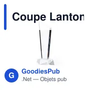 Trophée en verre personnalisable Coupe Lanton avec logo - Miniature 2