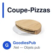 Coupe-pizzas personnalisable Titox avec logo en bambou - Miniature 3