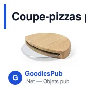 Coupe-pizzas personnalisable Titox avec logo en bambou - Miniature 4