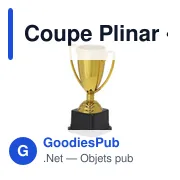 Coupe personnalisable Plinar avec logo pour événements et cérémonies - Miniature 1