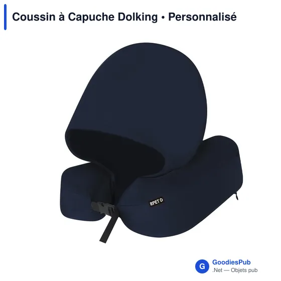 Coussin à Capuche Personnalisable Dolking avec Logo - Image 1