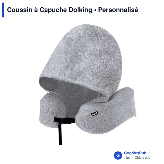 Coussin à Capuche Personnalisable Dolking avec Logo - Image 5