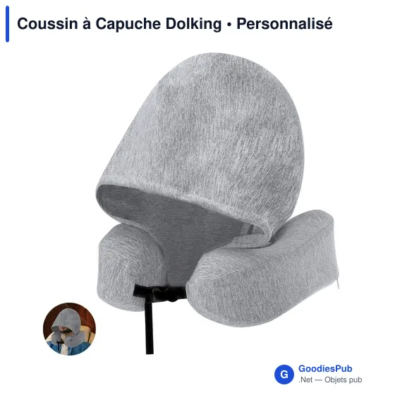 Coussin à Capuche Personnalisable Dolking avec Logo - Image 10