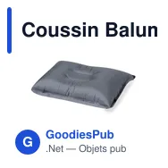 Coussin Balum personnalisable avec logo entreprise en polyester noir - Miniature 4