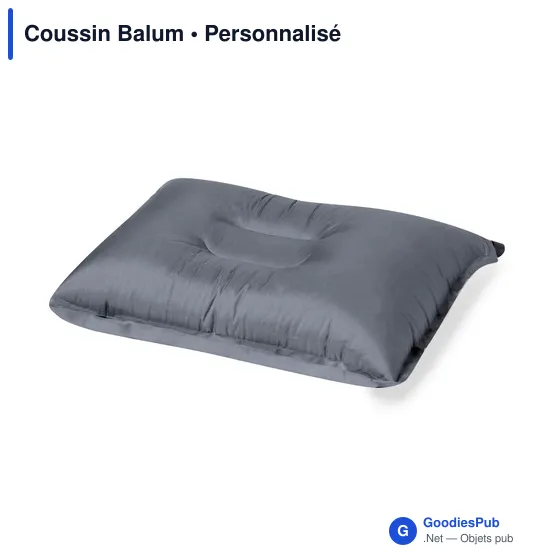 Coussin Balum personnalisable avec logo entreprise en polyester noir - Image 4