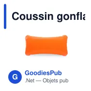 Coussin gonflable personnalisable Cancún avec logo - Miniature 4