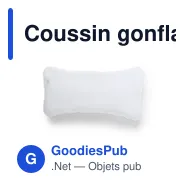 Coussin gonflable personnalisable Cancún avec logo - Miniature 7