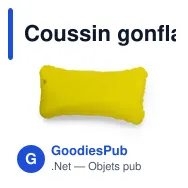Coussin gonflable personnalisable Cancún avec logo - Miniature 8