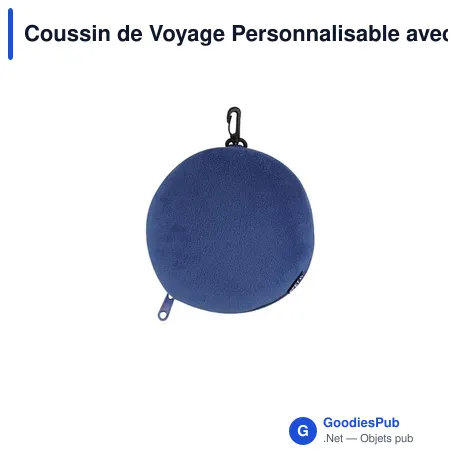 Coussin de Voyage Personnalisable avec Masque de Sommeil - Pansiravec logo