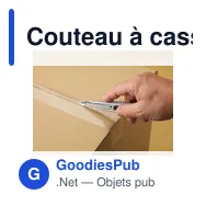 Couteau à casser personnalisable avec logo - Outil de bureau - Miniature 1
