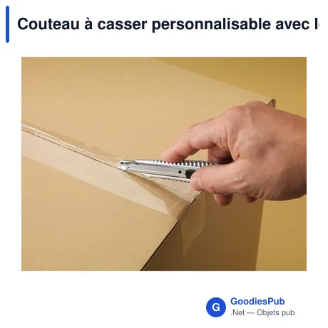 Couteau à casser personnalisable avec logo - Outil de bureau