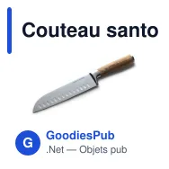 Couteau santoku personnalisable en acier et bois d'acacia avec logo - Orrefors Jernverk - Miniature 1