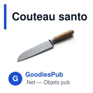 Couteau santoku personnalisable en acier et bois d'acacia avec logo - Orrefors Jernverk - Miniature 2