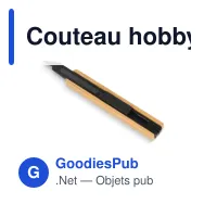 Couteau hobby personnalisable en bambou et métal avec logo - Bamboo - Miniature 2