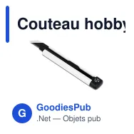 Couteau hobby personnalisable en ABS recyclé avec logo - Blanc ou gris - Miniature 2