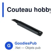 Couteau hobby personnalisable en ABS recyclé avec logo - Blanc ou gris - Miniature 3