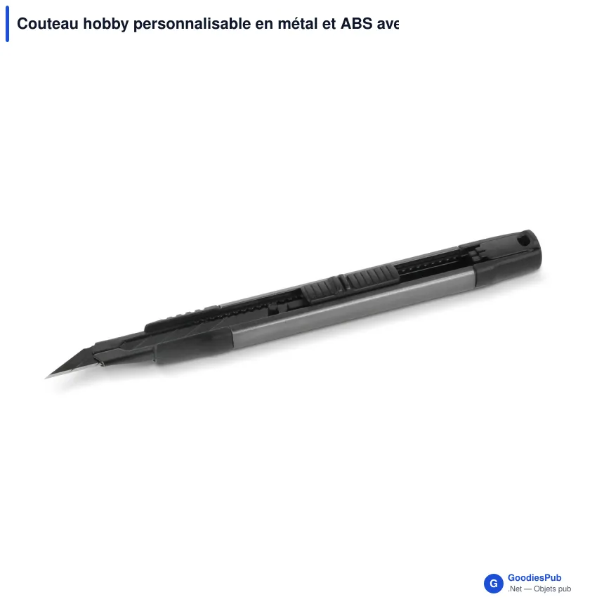 Couteau hobby personnalisable en métal et ABS avec logo - Noir et bronze - Image 2