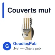 Couverts multifonction personnalisables en bambou Ainsley avec logo - Miniature 1