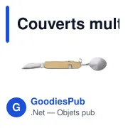Couverts multifonction personnalisables en bambou Ainsley avec logo - Miniature 5