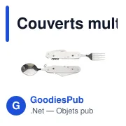 Couverts multifonction personnalisables en bambou Ainsley avec logo - Miniature 6