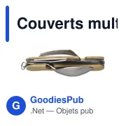 Couverts multifonction personnalisables en bambou Ainsley avec logo - Miniature 7