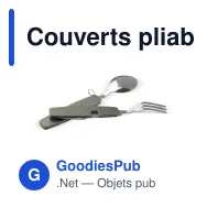 Couverts pliables personnalisables multifonction en aluminium avec logo - Pocket - Miniature 2