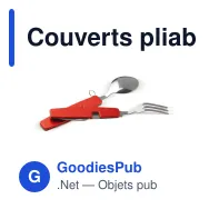 Couverts pliables personnalisables multifonction en aluminium avec logo - Pocket - Miniature 3