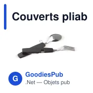 Couverts pliables personnalisables multifonction en aluminium avec logo - Pocket - Miniature 4