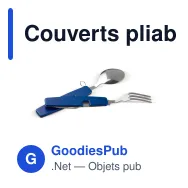 Couverts pliables personnalisables multifonction en aluminium avec logo - Pocket - Miniature 5