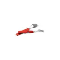 Variante Rouge - Couverts pliables personnalisables multifonction en aluminium avec logo - Pocket