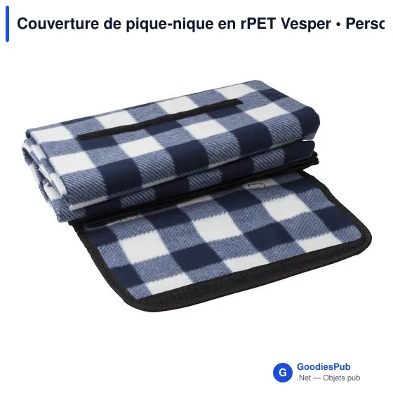 Couverture de pique-nique personnalisable Vesper avec logo - Image 3
