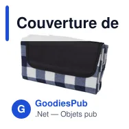 Couverture de pique-nique personnalisable Vesper avec logo - Miniature 4