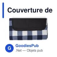 Couverture de pique-nique personnalisable Vesper avec logo - Miniature 8