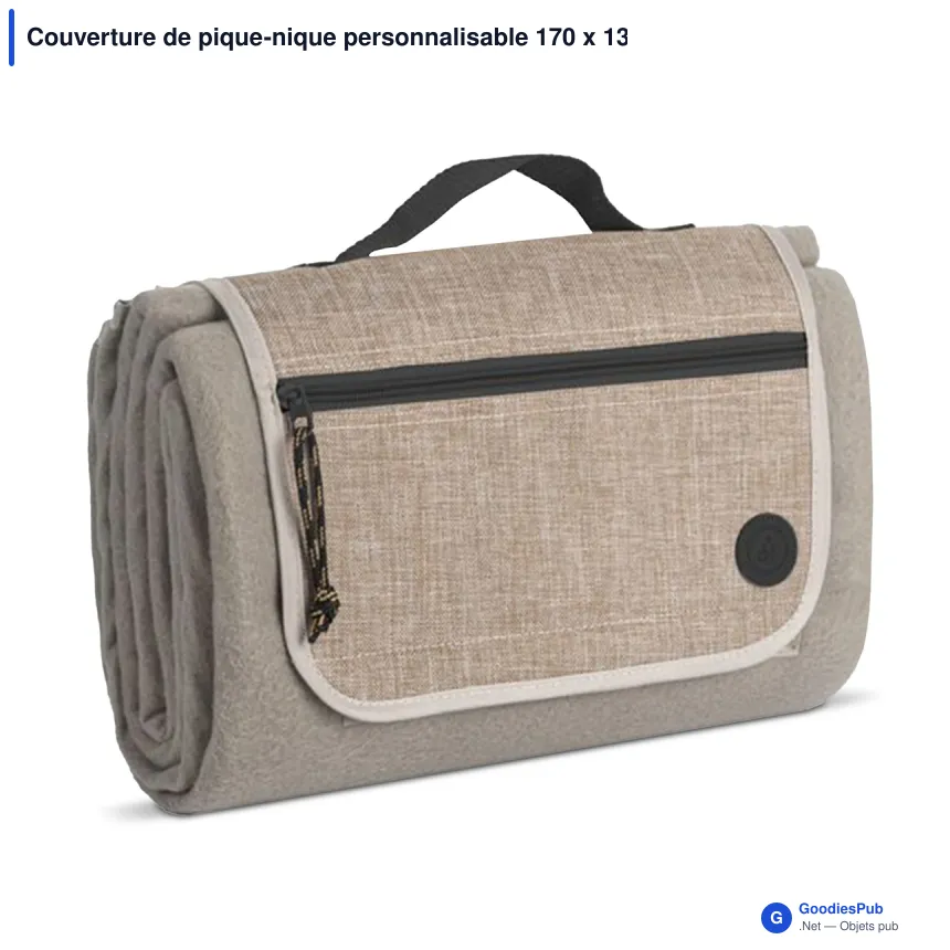 Couverture de pique-nique personnalisable 170 x 130 cm avec logo - Sagaform City - Image 3