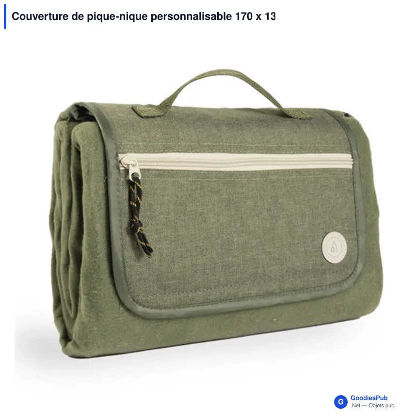 Couverture de pique-nique personnalisable 170 x 130 cm avec logo - Sagaform City - Image 4