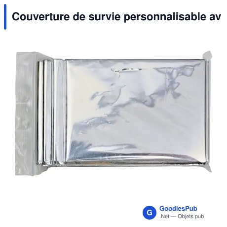 Couverture de survie personnalisable avec logo - modèle Cecilia