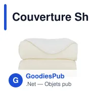 Couverture Sherpa personnalisable OEKO-TEX® 130 x 170 cm avec logo - 510 g/m² - Miniature 2