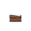 Variante Taupe - Couverture polaire corail personnalisable 120 x 150 cm avec logo - Polaire