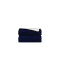 Variante Bleu foncé - Couverture polaire corail personnalisable 120 x 150 cm avec logo - Polaire