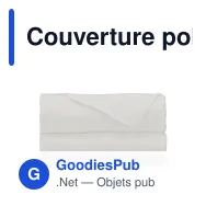Couverture polaire personnalisable en R-PET avec logo - 120 x 150 cm - Miniature 2