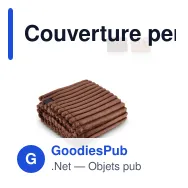 Couverture personnalisable en polaire recyclée 130 x 170 cm avec logo - Sagaform Esther - Miniature 1